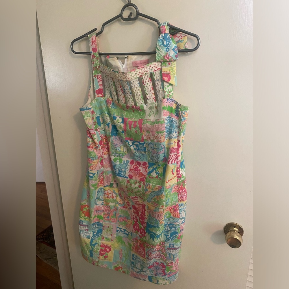 Lilly Pulitzer Ricci State of Mind Shift Dress Patchwork Size 4